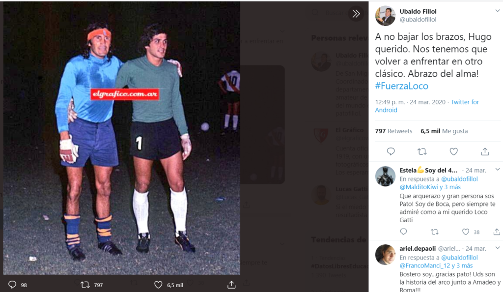 El mensaje de Diego Maradona a Hugo Gatti en su lucha contra el coronavirus 7 2024
