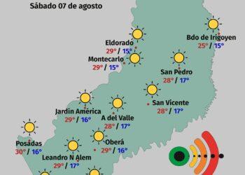 Tiempo en Misiones: sábado con buen tiempo y calor para el fin de semana 19 2024
