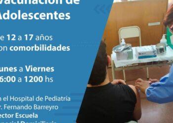 Covid-19: el hospital de Pediatría habilitó un vacunatorio para el grupo de 12 a 17 años 1 2024