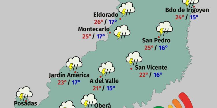Tiempo en Misiones: viernes con lluvias en toda la provincia 1 2024