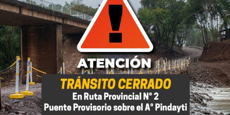 Seguirá cortado el tránsito sobre el puente del arroyo Pindaytí 1 2024