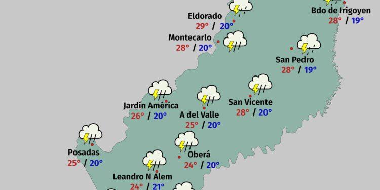 Tiempo en Misiones: martes con lluvias y tormentas en la provincia 1 2024