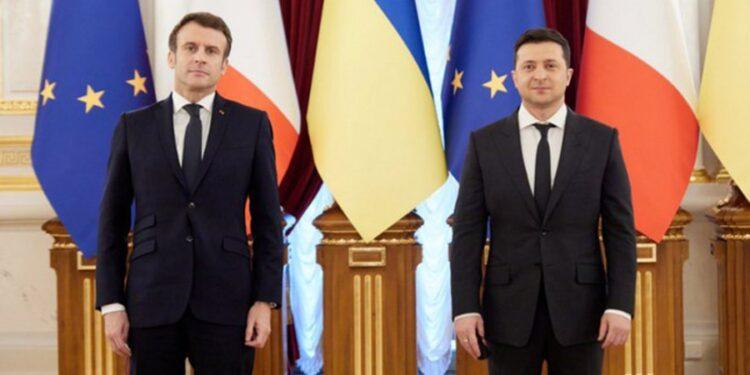 Macron llegó a Ucrania para bajar la tensión del conflicto con Rusia 1 2024