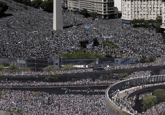 Más de 4 millones de personas salieron a la calle para festejar el título con la Selección: colapsaron el Obelisco, la Plaza de Mayo y la AU 25 de mayo 1 2024