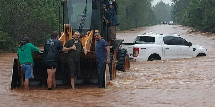 Diluvio en Misiones: con el arroyo desbordado, una pareja pedía auxilio prendida a un árbol y un intendente la rescató 1 2024